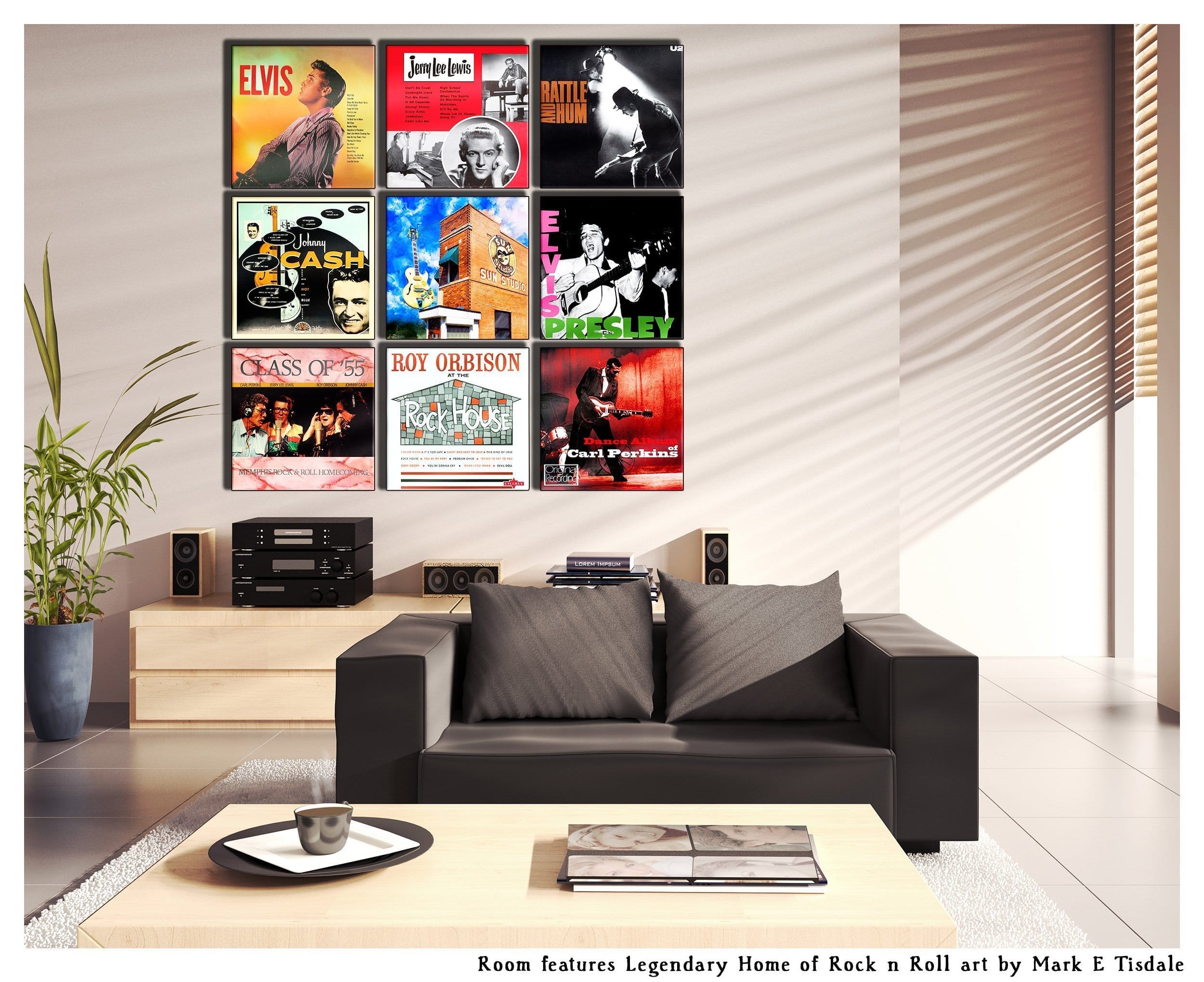 Album Cover Wall Art Display Ideas - Grouping With Art - Mark on Art